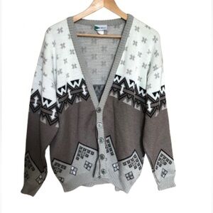 Vintage Porto Bello Southwestern Aztec Cardigan Medium